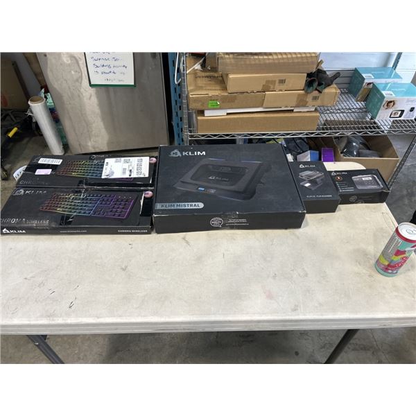 KLIM MISTRAL LAPTOP COOLING PAD AND 2 KLIM CHROMA KEYBOARDS AND KLIM K2 FILM SCANNER AND KLIM K7 CAS