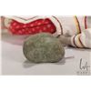 Image 7 : Anne Weetaluktuk hand made mother and child doll with craved green soapstone heads, 12" in height. I