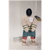 Image 1 : Annie Weetaluktuk hand made Inuit doll with black soapstone carved head 12 1/2" and includes origina