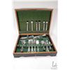 Image 1 : Boxed set of Louis XV sterling silver flatware including six dinner knives, ten dinner forks, six de