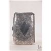 Image 1 : Antique Edwardian sterling silver cigarette case with British hallmarks of 1909 and intricate scroll