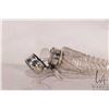 Image 4 : Antique Victorian horn shaped cut glass perfume bottle with original glass stopper and sterling silv