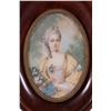 Image 2 : Antique oval framed miniature portrait on a French aristocratic lady, on vellum or ivory, marked on 