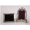 Image 1 : Two antique sterling silver pictures frames including Edwardian 5 1/2" X 3 3/4" and a square 3" X 3 