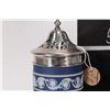Image 4 : Selection of antique Jasperware including a pair of matched Adams vases with silver rims 6 1/4" in h