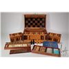 Image 1 : Antique F.H. Ayres Compendium of Games including chess, checkers, backgammon, draughts, dominos, car