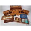 Image 2 : Antique F.H. Ayres Compendium of Games including chess, checkers, backgammon, draughts, dominos, car