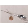 Image 1 : Antique Georgian sterling silver mote spoon, with bowl used to skim tea leaves and spiked handle for