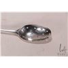 Image 2 : Antique Georgian sterling silver mote spoon, with bowl used to skim tea leaves and spiked handle for