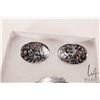 Image 2 : Birks chased sterling silver brooch and a pair of chased sterling silver screw back earring