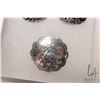 Image 3 : Birks chased sterling silver brooch and a pair of chased sterling silver screw back earring