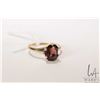 Image 1 : Vintage 14kt yellow gold ring set with purple tourmaline gemstone, size 4.75