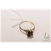 Image 2 : Vintage 14kt yellow gold ring set with purple tourmaline gemstone, size 4.75