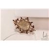 Image 2 : Antique tested 14kt gold, oval cut lemon citrine and seed pearl brooch