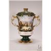 Image 1 : Aynsley fine bone china "Jubilee Vase" made to celebrate the Queen's silver jubilee in 1977. Hand-pa