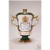 Image 8 : Aynsley fine bone china "Jubilee Vase" made to celebrate the Queen's silver jubilee in 1977. Hand-pa