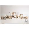 Image 1 : Antique hand-painted Noritake coffee service with scenic landscape panels and heavy gold gilding. In