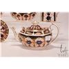 Image 2 : Royal Crown Derby "Old Imari" 1128 teapot cream and lidded sugar plus hot water pot and three teacup