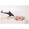 Image 3 : Two Royal Crown Derby Imari gold button paperweights including crab and dolphin