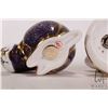 Image 3 : Two Royal Crown Derby Imari gold button paperweights including a badger and crab