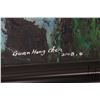 Image 3 : Guan Hang Chen, framed acrylic on canvas impressionist painting of a Chinese water village with cana