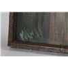 Image 3 : Artist signed, MCM oil on canvas abstract vertical cityscape, 23" X 48"