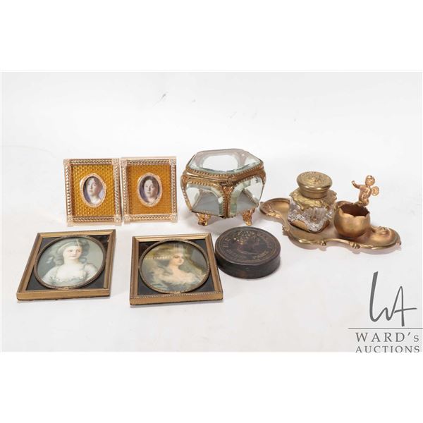 Four pairs of vintage and antique children's shoes including cream leather shoes marked "1896", Asia