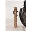 Image 2 : Antique Victorian etched steel scent bottle and an antique Victorian gold toned repousse telescoping
