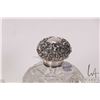 Image 4 : Three antique repousse silver topped perfumes including large cut glass with original crystal stoppe