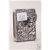 Image 1 : Antique sterling silver repousse match box cover, stamped London 1897, 3" X 2"