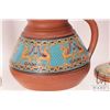 Image 2 : Selection of antique R & R Pratt & Co. Prattware Gryphon and tile decoration on terracotta including