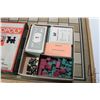 Image 5 : Game box with vintage Monopoly board and checker game on verso with game pieces and dice plus a boxe