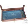 Image 3 : Antique rosewood vitrine with bevelled glass top and original key, 3" H X 11" L X 5" W