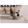 Image 5 : Antique .800 silver sugar box with fruit finial top, circa 1920/30's and marked with Vienna/ Austria