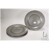 Image 1 : Six antique Watts, London pewter plates circa early 1800's, each 9 1/2" in diameter