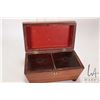 Image 3 : Antique Georgian rosewood sarcophagus tea caddy with brass keyhole escutcheon on small bun feet 5" H