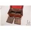 Image 4 : Antique Georgian rosewood sarcophagus tea caddy with brass keyhole escutcheon on small bun feet 5" H
