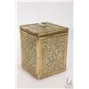 Image 1 : Antique repousse brass tea caddy