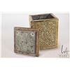 Image 2 : Antique repousse brass tea caddy
