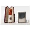 Image 1 : Antique Edwardian amber and Meerschaum cigar holder in fitted leather case and a Birks sterling silv