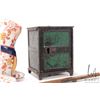 Image 2 : Selection of vintage collectibles including anrique bincoluars, cast metal bank, small razor, foldin