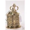 Image 3 : Antique Victorian English brass twine dispenser with matching scissors