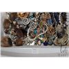Image 4 : Large selection of vintage and collectible jewellery including pair of matched shoe clips, necklaces