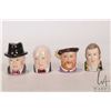 Image 1 : Four Staffordshire collectible porcelain thimbles including two Winston Churchill, one Robbie Burns 