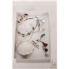 Image 1 : Selection of silver jewellery bracelets, neck chains, earrings etc.