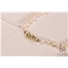 Image 2 : Genuine strand of saltwater cultured Akoya pearls, set with 14kt yellow gold clasp. Retail replaceme