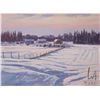 Image 1 : Bill Duma, framed acrylic on board painting, titled on verso "Dusk Reflections", 12" X 16"