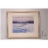 Image 2 : Bill Duma, framed acrylic on board painting, titled on verso "Dusk Reflections", 12" X 16"