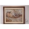 Image 2 : Laurence, oil on canvas impasto painting of a impressionistic house on a street corner, 15 1/2" X 19
