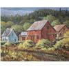 Image 1 : Ray Butler, framed acrylic on massonite painting, titled on verso "Peninsula Barns- Saint John", 15 